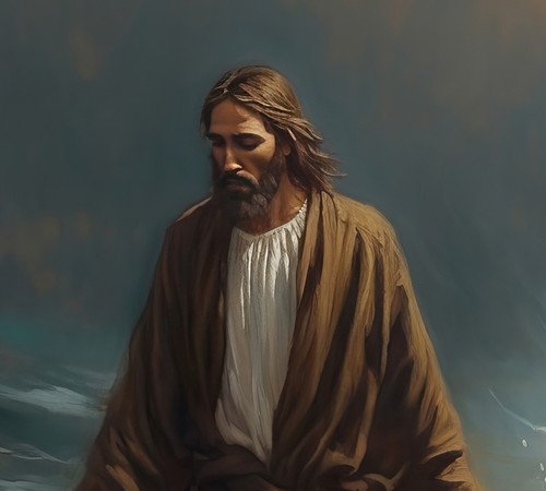 Inspiring Oil Painting Print, Jesus Christ Walking on Sea, Spiritual Artwork - Picture 7 of 9