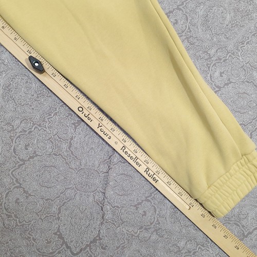 Morrison Tracksuit Pants Womens 2 (AU10) Yellow Soft Fleece High Waist ‘Eva’ - Picture 9 of 14