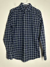 Banana Republic Non-Iron Grant Fit Navy Blue Men  s Shirt Long Sleeve Size S