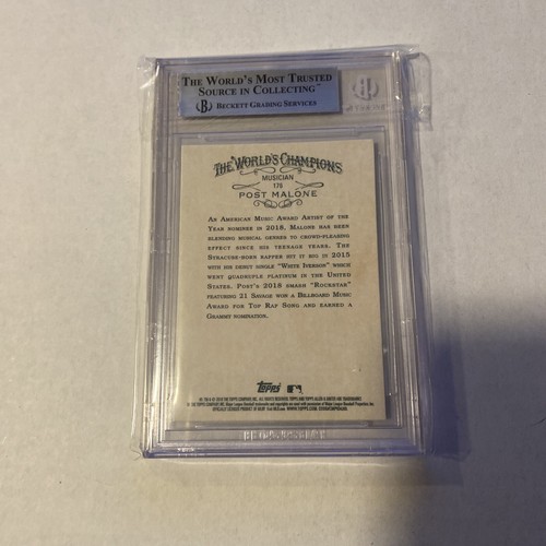 2019 Topps Allen & Ginter's Post Malone Gold Border #176 BGS 9 Mint Card Beckett - Picture 4 of 6