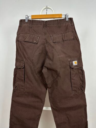 Men's Vintage Carhartt Rare Brown Color Cargo Pants Size 32x32 - Picture 3 of 23