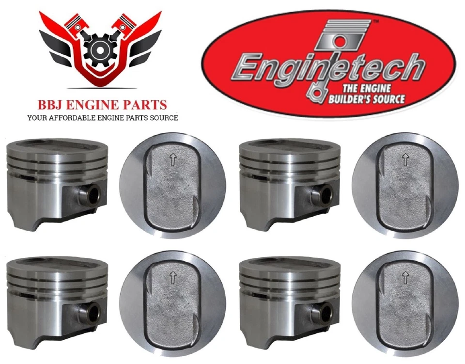 Pistones con anillos fundidos Ford 351 351W Windsor 1977-1993 Enginetech Foto 3 de 4