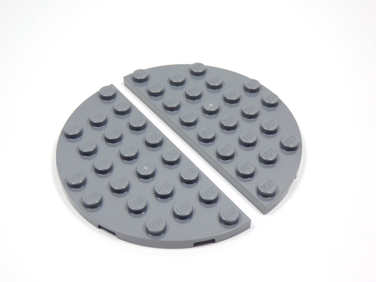 125.ブラッキー　037/080 L2 LEGO Lot of 2 Dark Bluish Gray 4x8 Half Circle Round Plates