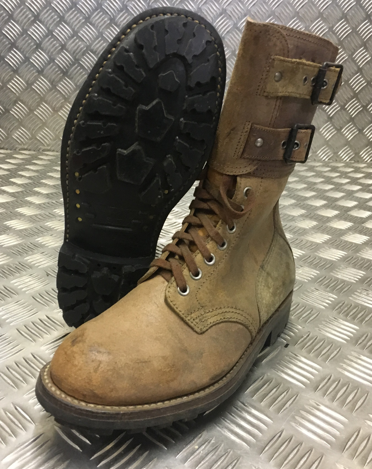 Genuine French Foreign Legion marrón Leather Suede Army botas Talla 40 NEW FB303 Genuine French Foreign Legion marrón Leather Suede Army botas Talla 40 NEW FB303