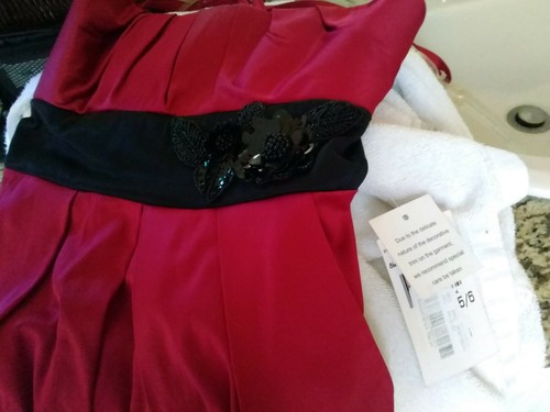 Red dress women party short elegant - Picture 4 of 9