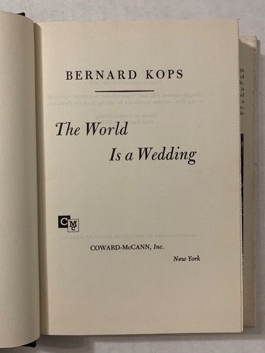 The World Is A Wedding Bernard Kops Autobiography 1963 1st Edition Hardcover DJ - Picture 11 of 13