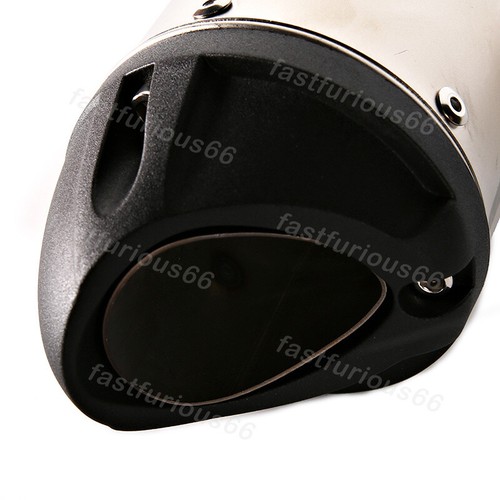 38mm-51mm Universal Motorcycle Exhaust Muffler Pipe Stainless Steel 320MM Tips - Picture 9 of 11