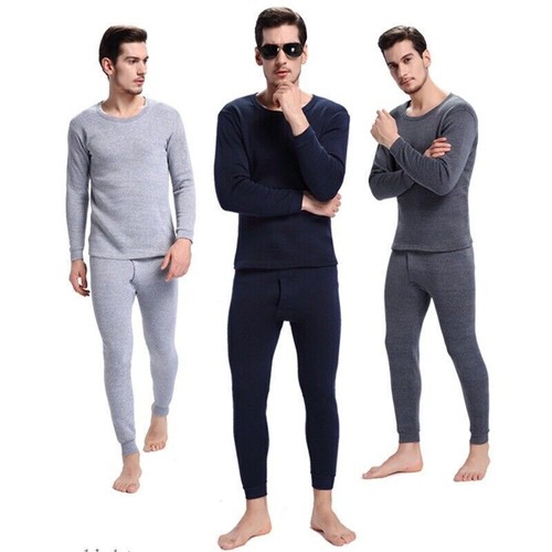 Conjunto de ropa interior John larga superior e inferior térmica forrada de vellón ultra suave de invierno para hombre - Imagen 10 de 19