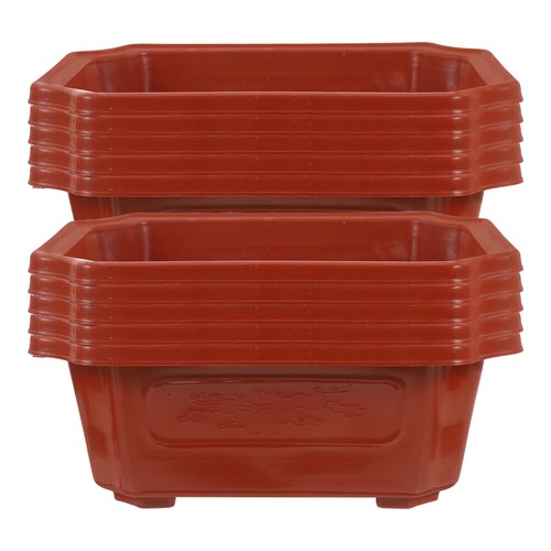10pcs Classical Bonsai Pot Garden Use Thicken Flowerpot Rectangular Bonsai - Picture 12 of 12