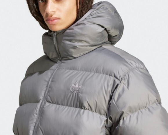 Adidas Tonal Hooded Puffer Jacket - Grey Four Winter Jacket