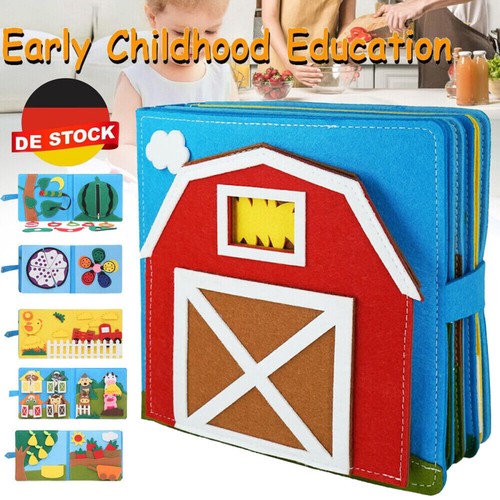 Quiet Book Montessori Spielzeug 3D Filz Busy Book Sensorisches Busy Board Kinder - Bild 3 von 16