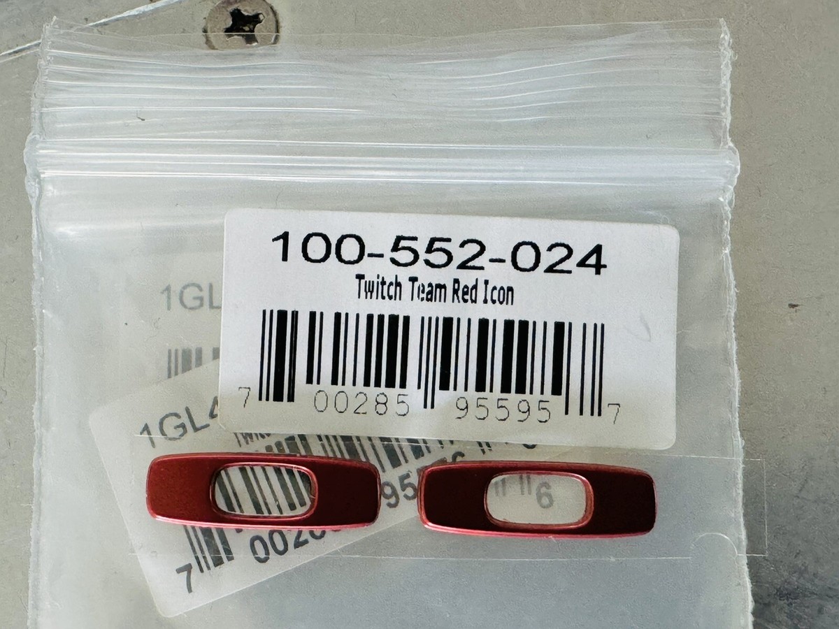 NEW OAKLEY TWITCH SUNGLASSES REPLACEMENT RED ICON AUTHENTIC PARTS