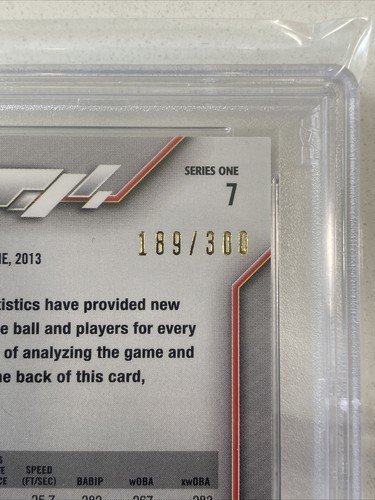 2020 Topps Series 1 Aaron Judge #7 Advanced Stats 85/300 Yankees PSA 9 POP 2๐ฅ๐ฅ - Picture 3 of 3