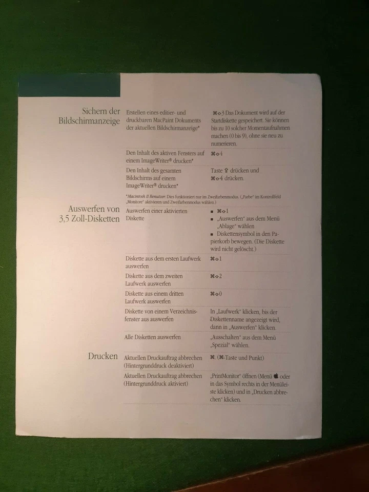 RARITÄT! Apple Macintosh - Vintage Referenzkarte D030-3911-A - Bild 2 von 3