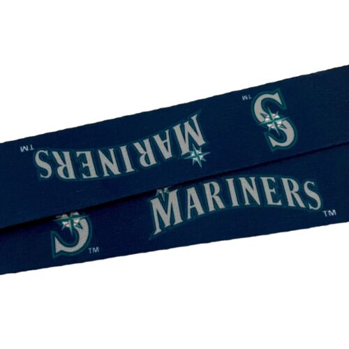 MLB Official Aminco Seattle Mariners Lanyard Blue w Silver Metal Clip NWT - Picture 4 of 7