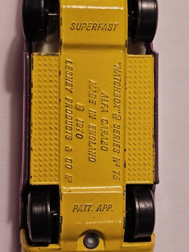 Matchbox Superfast #75 Alfa Carabo - Picture 9 of 9
