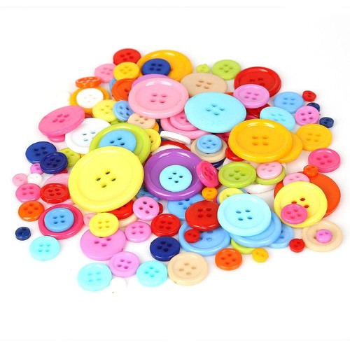 Multicolor Plastic Buttons DIY Clothes Craft Decor Scrapbooking Sewing Materials - Picture 8 of 18