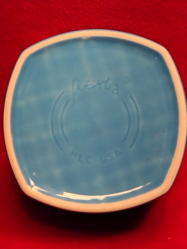 Fiestaware Bowl Turquoise Square Cereal Soup Salad 16 oz Fiesta HLC 5 1/4 Inches - Picture 2 of 8