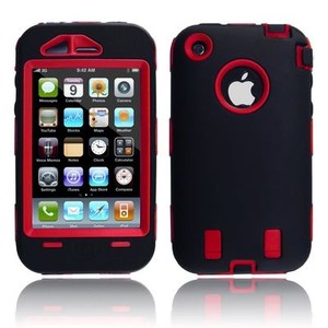Body-Armor-Hybrid-Shell-Case-Cover-for-Apple-iPhone-3G-3GS-Black-amp-Red