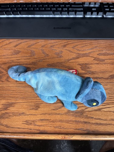 Ty Beanie Baby 1997 Rainbow The Chameleon Wrong Fabric - Bild 2 von 7
