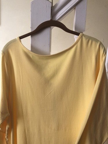 Kim Gravel TripleLuxe Knit Embellished Top w/ zipper, Sun (Yellow) 1X *NEW* - Picture 3 of 6
