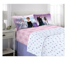 Disney Frozen 4 Piece Full Size Sheet Set Microfiber