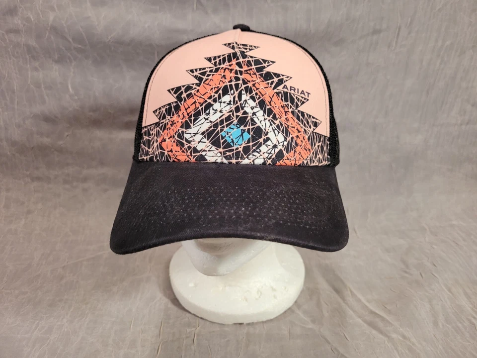 Sombrero de camionero Ariat Gorra de béisbol Malla Correa Trasera Colorido Diseño Suroeste Foto 3 de 4