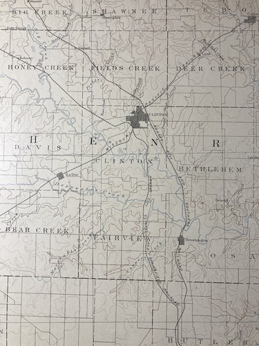 original 1905 USGS map of Clinton, MO pre Truman Reservoir - Picture 2 of 8