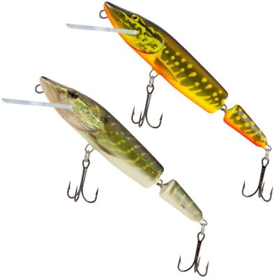 2 Salmo Pike Jointed 13cm 21g Set - Hechtköder schwimmend, Kunstköder für Hecht