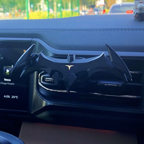Car Air Vent Phone Mount Bat Shape Hands Auto Phone Holder Free Gravity Black - Picture 2 of 5