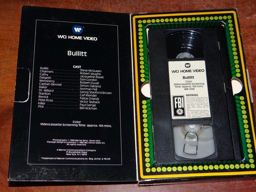 Vintage Bullitt 1980 VHS Steve McQueen WB1029 Warner Brothers Big Box 1968 Movie - Picture 7 of 10