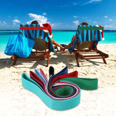 Towel Bands 6pcs Stretchable Windproof Beach Towel Straps Pink