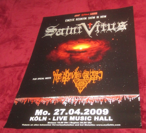 original SAINT VITUS DEVIL'S BLOOD Köln Germany show poster STONER DOOM METAL