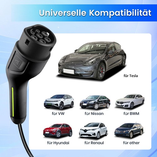 EV Ladekabel Elektroautos 3 Phase 11KW 16A Typ2 Einstellbarer Strom Tragbares 5M - Bild 6 von 10