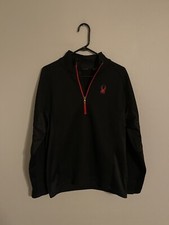 Spyder Outbound Black 1/4 Quarter Zip Pullover Sweatshirt 186400 - Men's Large