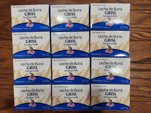 IDRATANTE 12 BARRE SAPONE GRISI LATTE D'ASINO 3,5 OZ OGNI SAPONE DA TOELETTA MESSICO - Foto 1 di 2