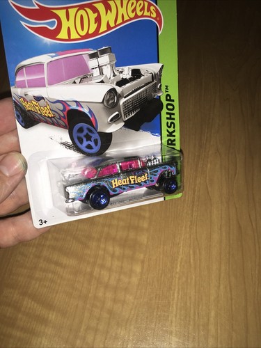 Hot Wheels '55 Chevy Bel Air Gasser HW Workshop Heat Fleet Walmart Zamac 2013 - Picture 3 of 9