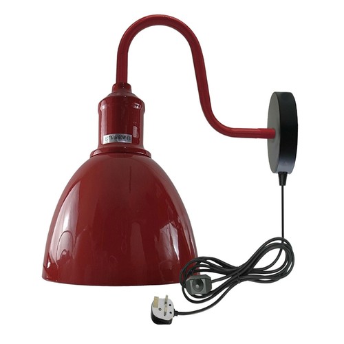 Vintage Wall Lamp Indoor 2m Plug In Wall Light E27 Metal for Living Room Hallway - Picture 23 of 26