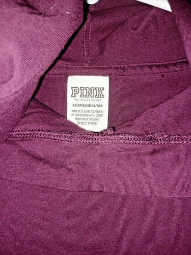 Victoria Secret PINK Hoodie leicht XS Langarm Damen Oberteil Tshirt Logo - Bild 4 von 12
