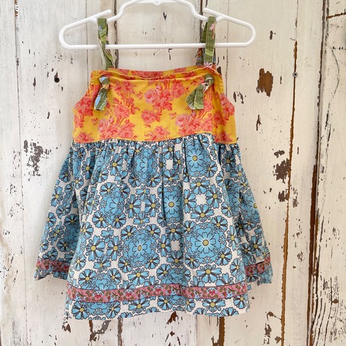 Matilda Jane Alice Bluebell Girls Size 4 Pink Blue Yellow Floral Boho Top Shirt