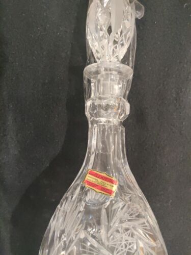 "Decantador de cristal de plomo con tapón 12,5"" ¡Bonito!" - Imagen 5 de 5