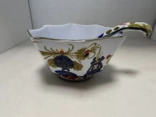 Italian “Carnation” All Purpose Octagonal Bowl With RARE Spoon