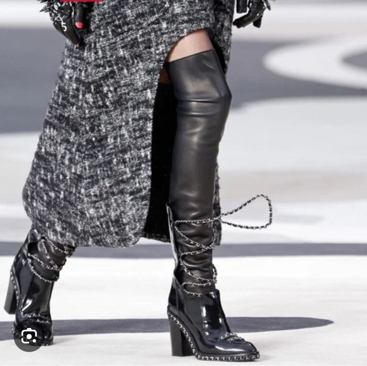 Chanel 2013 K Runway Chain Boots With Leather Stirrups Size Chanel 2013 K Runway Chain Boots With Leather Stirrups Size