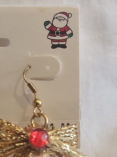 Pendientes adornos vintage de felices fiestas - Imagen 4 de 7