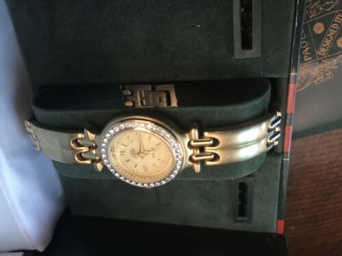 Designed by Paolo GUCCI Womens Watch - In Original Box Gold Tone Untested READ - Picture 3 of 6