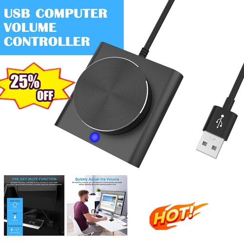 PC Volume Control Knob USB Volume Control Spin Button For PC Laptop M5Z2 - Zdjęcie 3 z 10