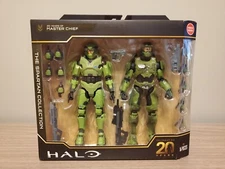 Halo 20 Years Gamestop Master Chief 2 Pack Action Figure Spartan Collection New