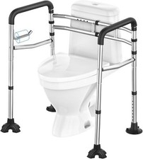 FSA/HSA Eligible Toilet Safety Rail 380LBStainless Steel Toilet Frame Adjustable
