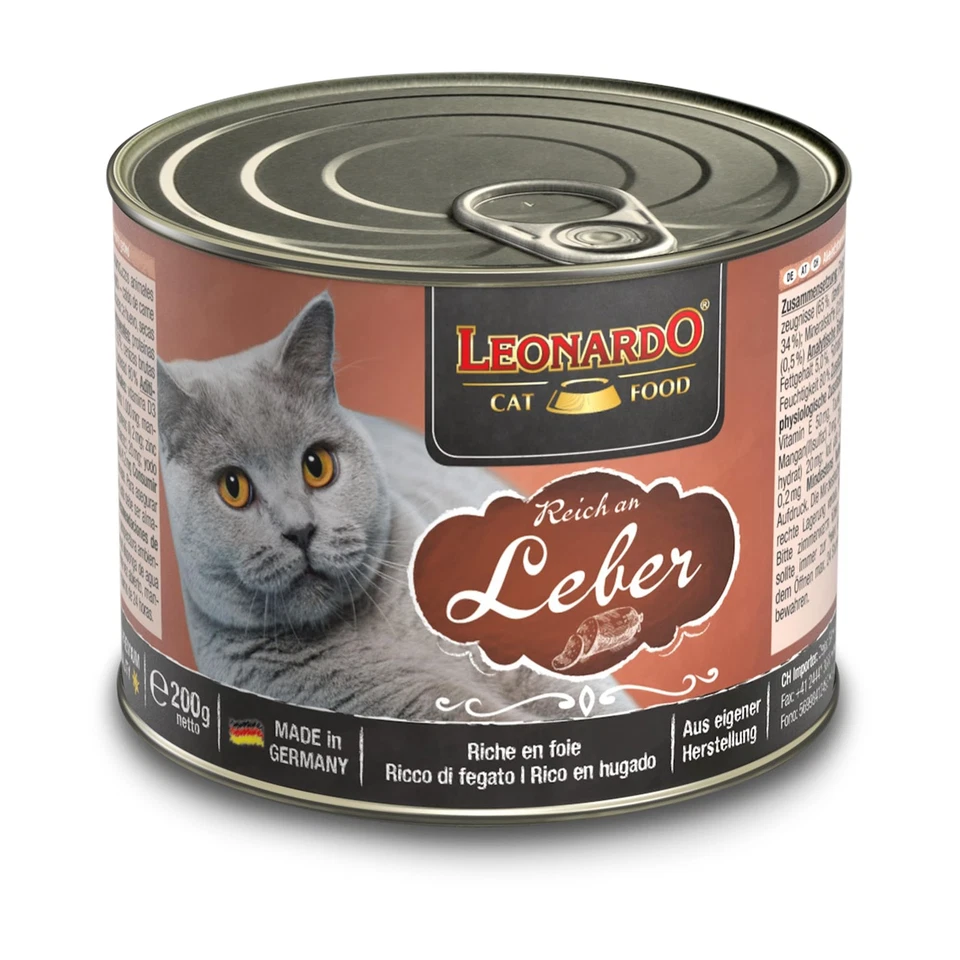 Nassfutter 6x200g Leber | Getreidefreies Nassfutter für Katzen | Feuchtfutter... - Bild 2 von 4