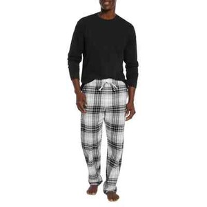 Gap Men's Flannel Pajama Set Size Medium True Black Plaid